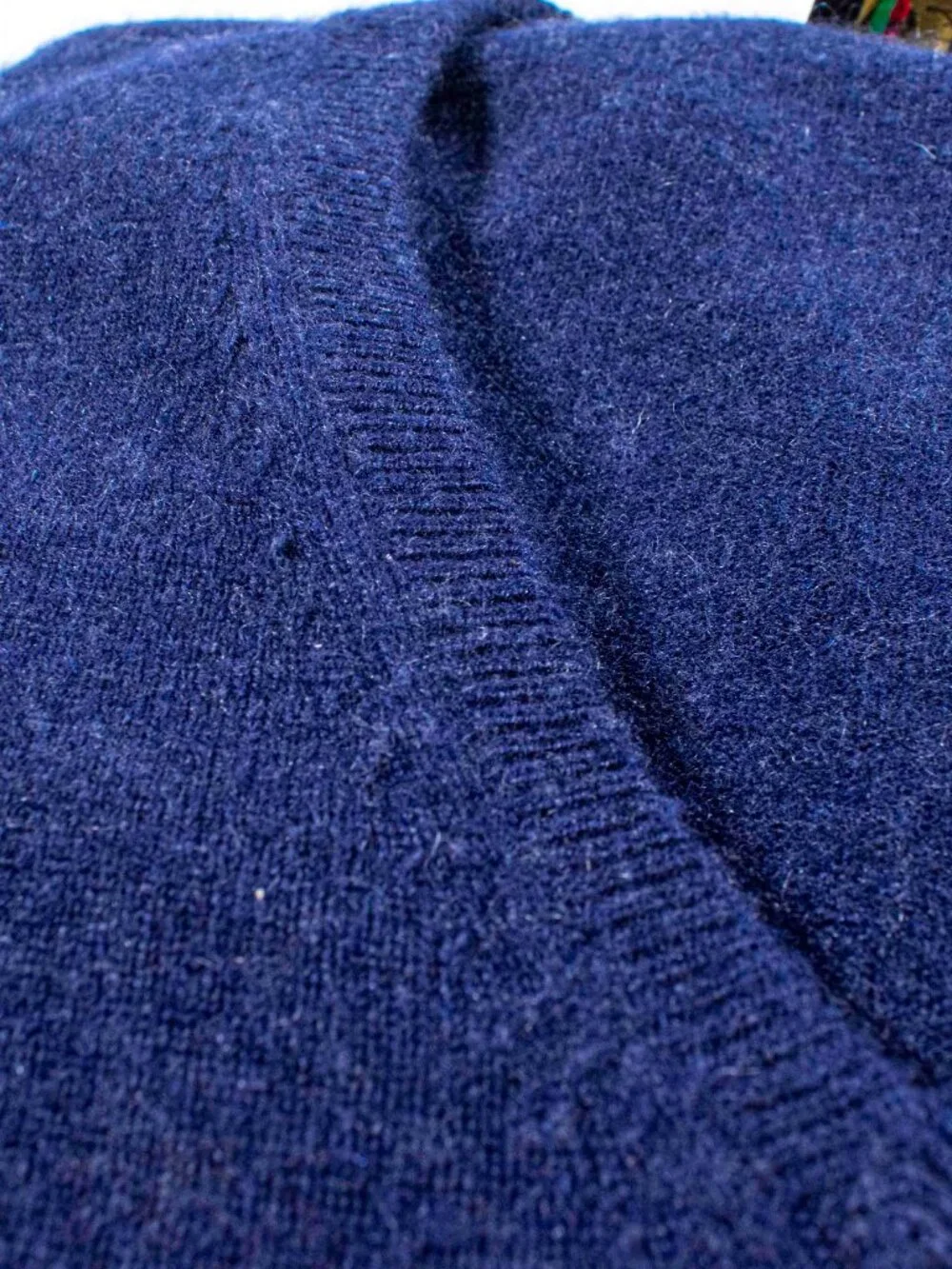 Loro Piana Mens V-Neck Sweater 100% Cashmere Made In Italy Size 56 IT XXL